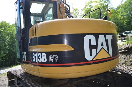 Rear View of CAT 313BCR Excavator