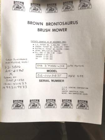 Brown Brontosaurus Brush Mower