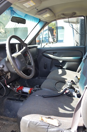 Cab of GMC Sierra Dump Truck