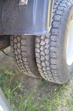 Tires on GMC Dump Truck